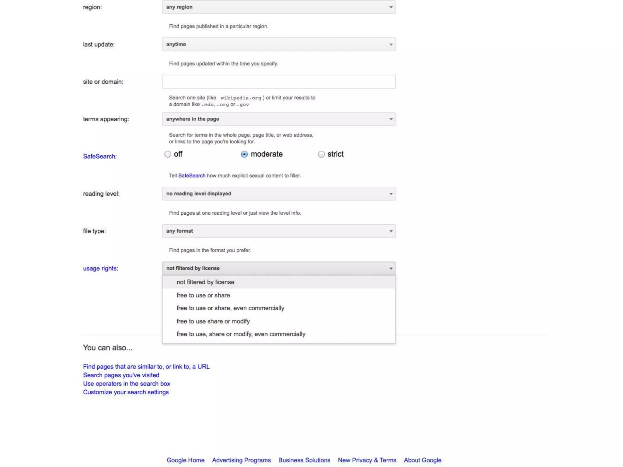 Google Advanced Search
25


     http://www.google.com/advanced_search
 