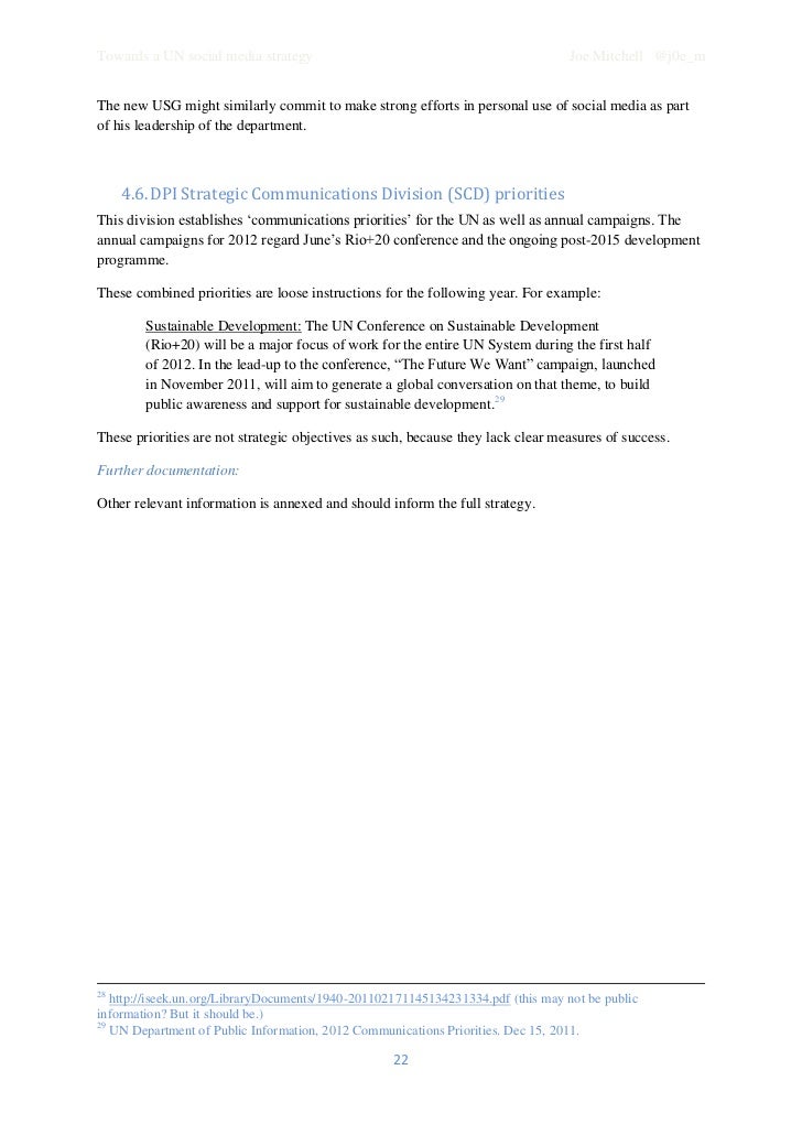 Towards A Un Social Media Strategy For Printing