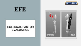 EXTERNAL FACTOR
EVALUATION
EFE
 