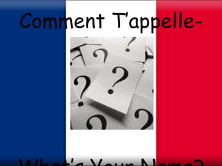 Comment T’appelle-Tu?-What’s Your Name?