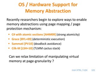 Handling Page Granularity0x7f000AAApage sizeB0x7e000CCSpace-reclaiming heuristic: reset the stack pointer upon successful sync.D0x7d000EACBP3P1P2ED67