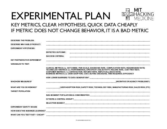 Printables Experimental Design Worksheet mit hackingmedicine healthcare redesign toolset and worksheets 2014 experimental