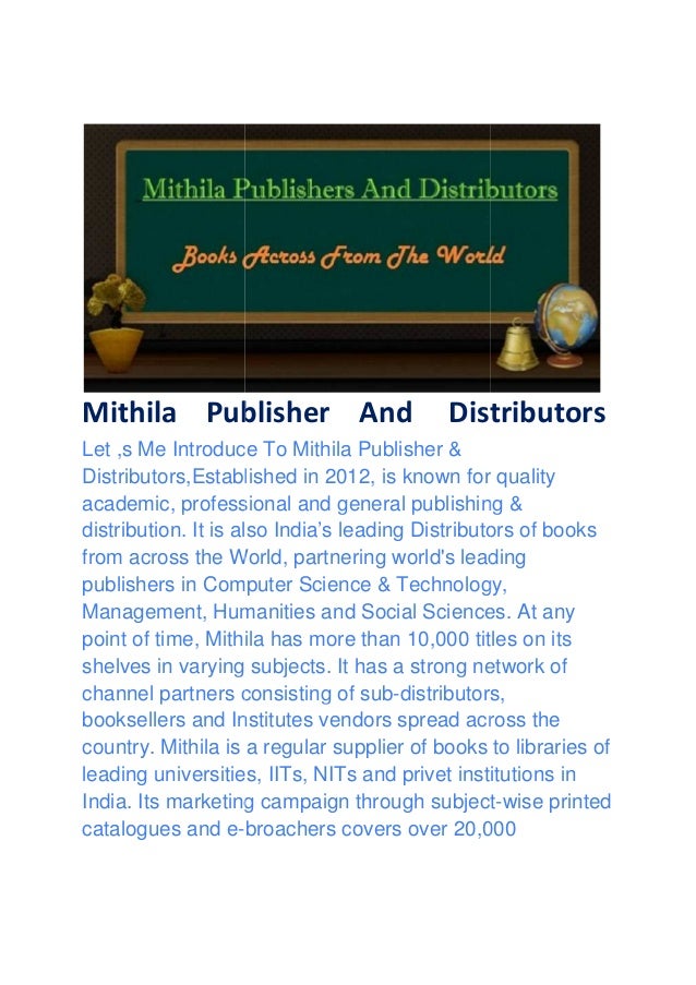 Mithila Publishers And Distributors,Books Suppliers,Books Distributor…
