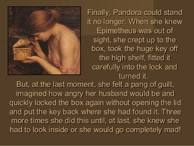 Miths and legends: Pandora's Box Miths and legends: Pandora's Box
