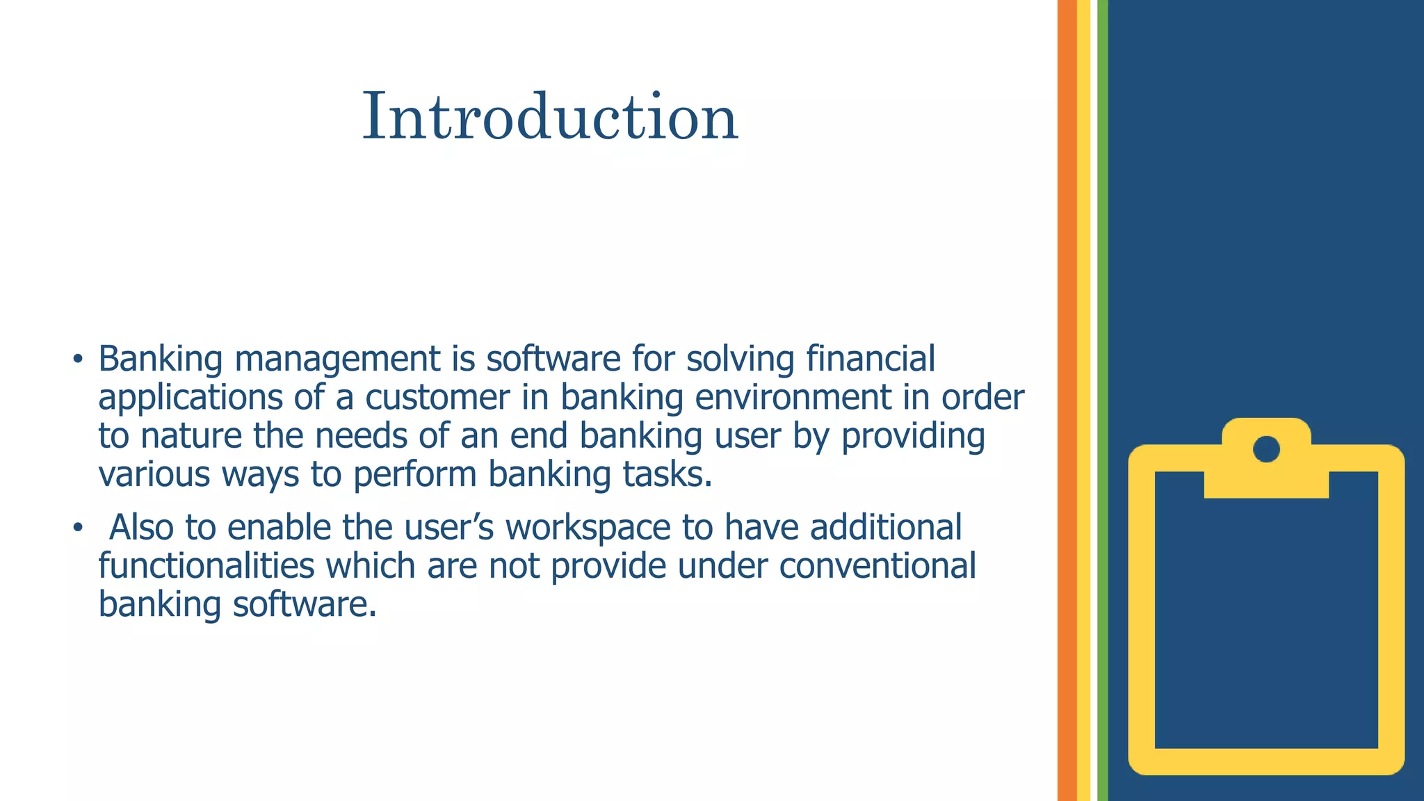 Bank Management System project | PPTX