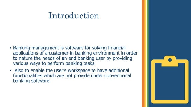 Bank Management System project | PPTX