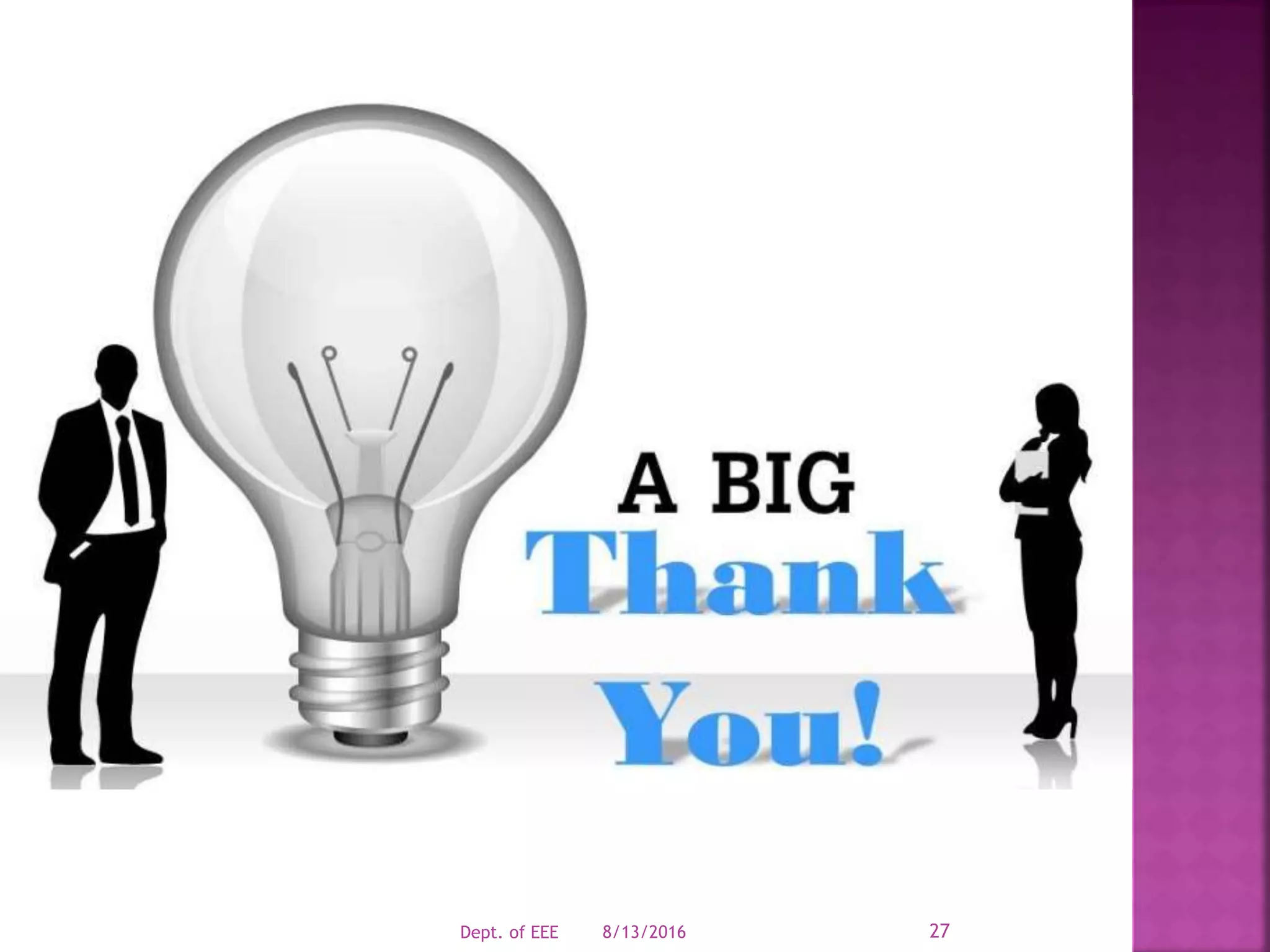 8/13/2016Dept. of EEE 27
 