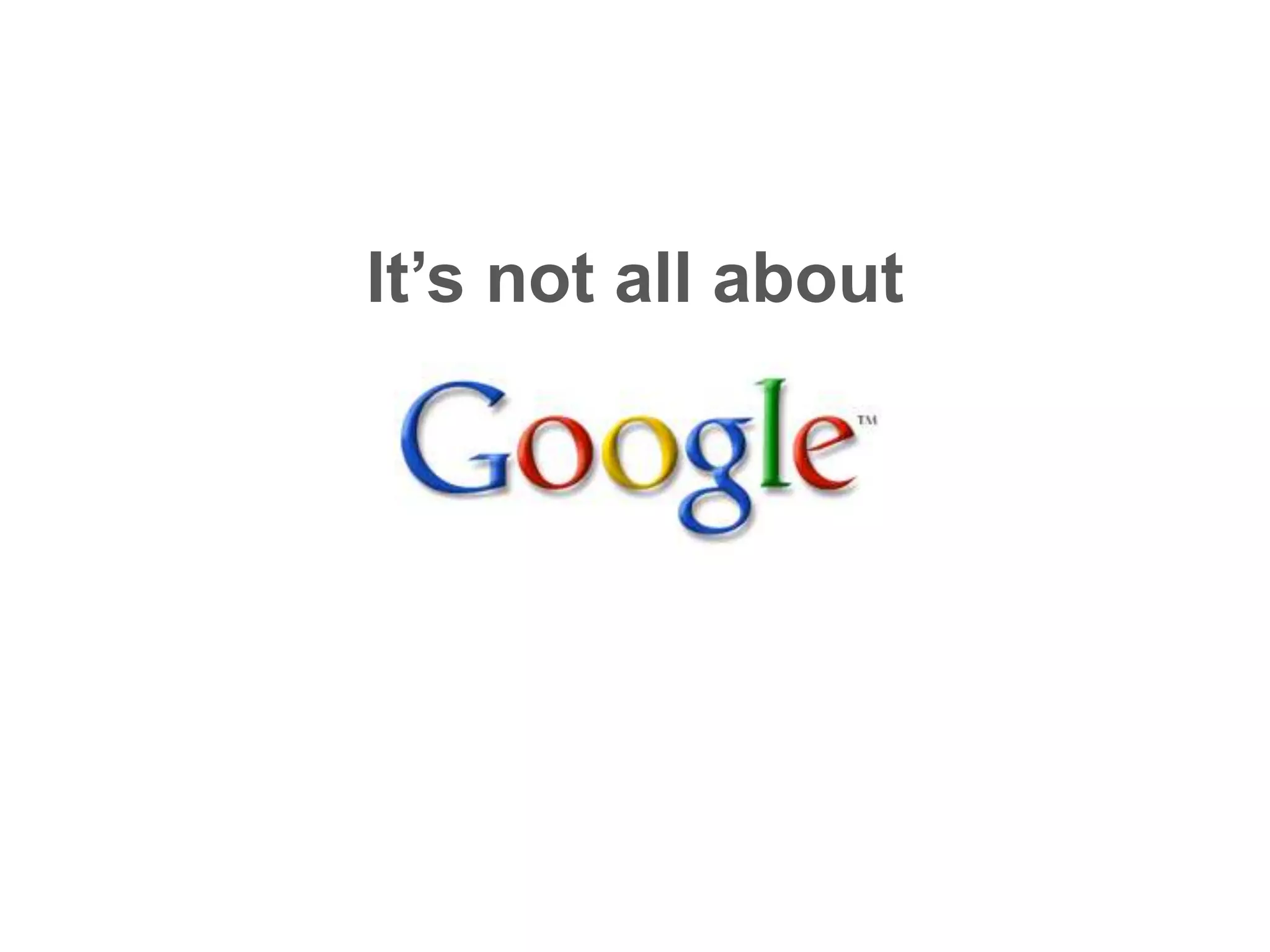 It’s not all about