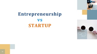 Entrepreneurship
vs
STARTUP
36
 