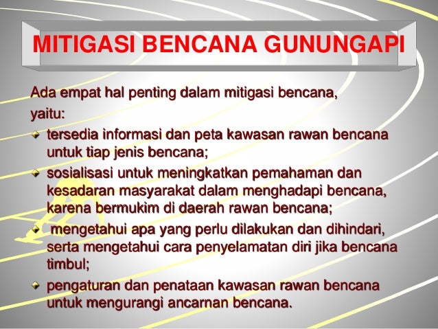 Mitigasi Bencana Gunung Api