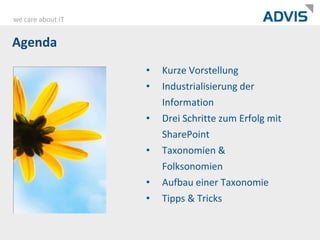 AgendaKurze Vorstellung