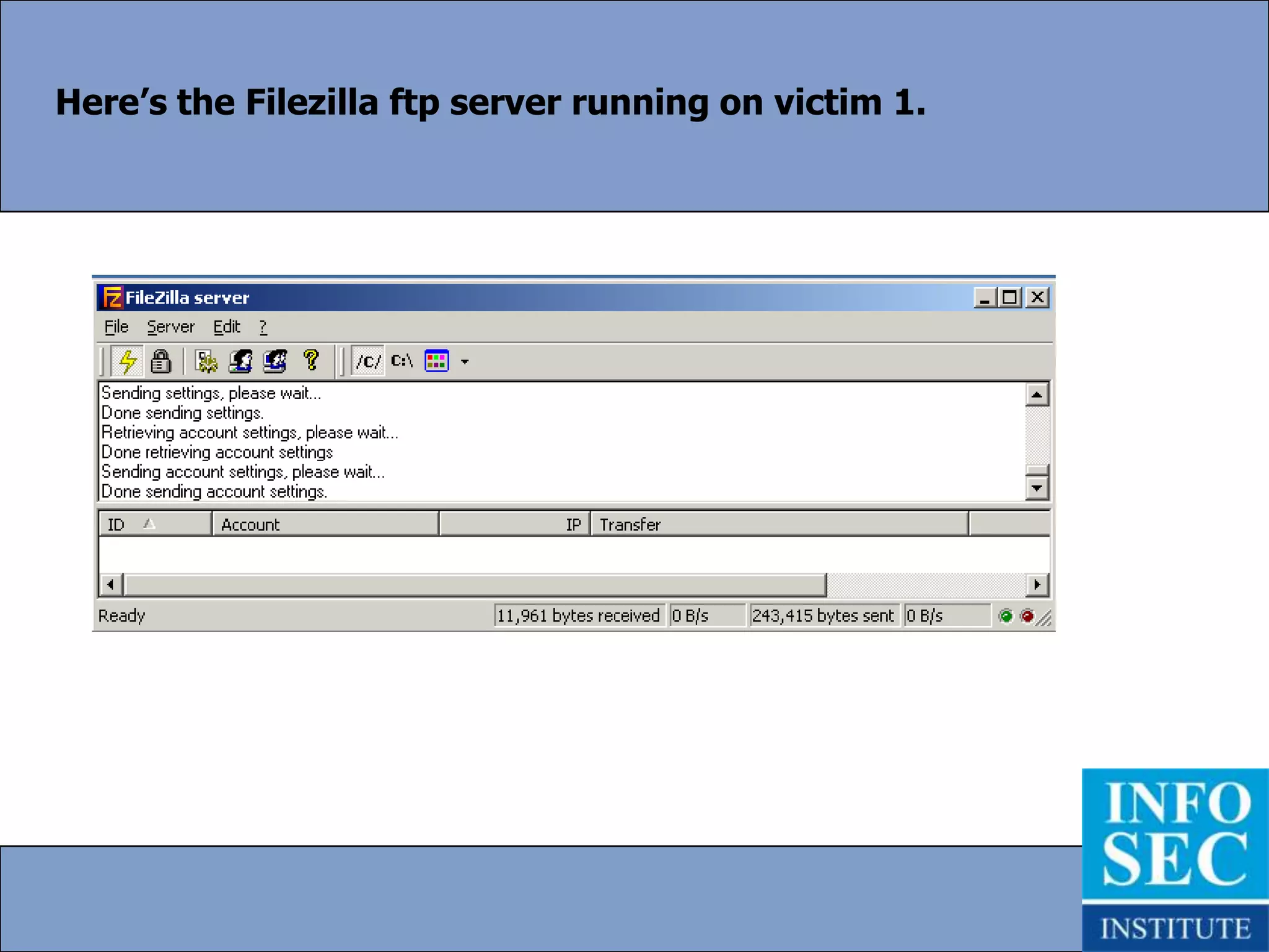 Eth0 interface is down so let’s bring it up;