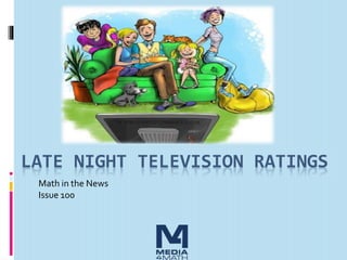 LATE NIGHT TELEVISION RATINGS
Math in the News
Issue 100
 