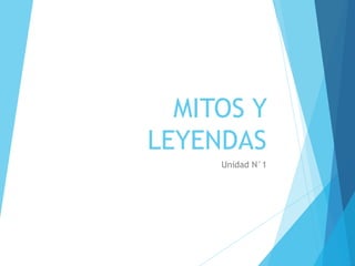 MITOS Y
LEYENDAS
Unidad N°1
 