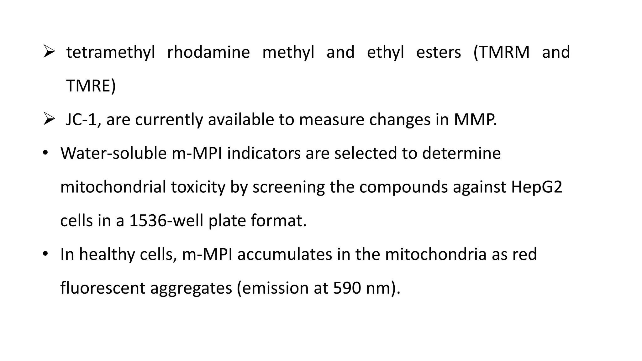 Mitochondrial membrane potential assay | PPT