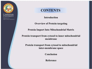 Mitochondrial protein targeting | PPTX