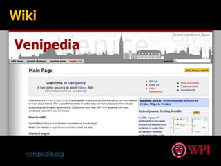 15+ Major media storiesVenice 2.0Web page
