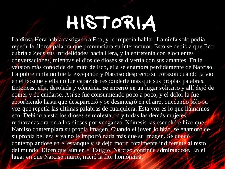 Mito de eco y narciso