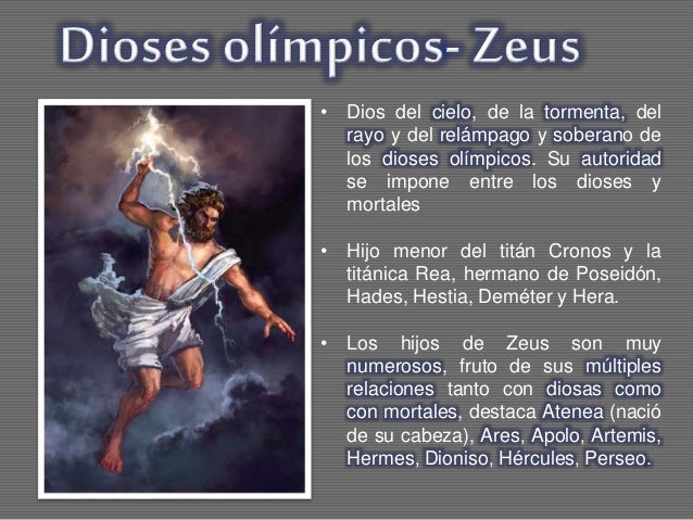 Mitología clásica griega. Los dioses y sus características.