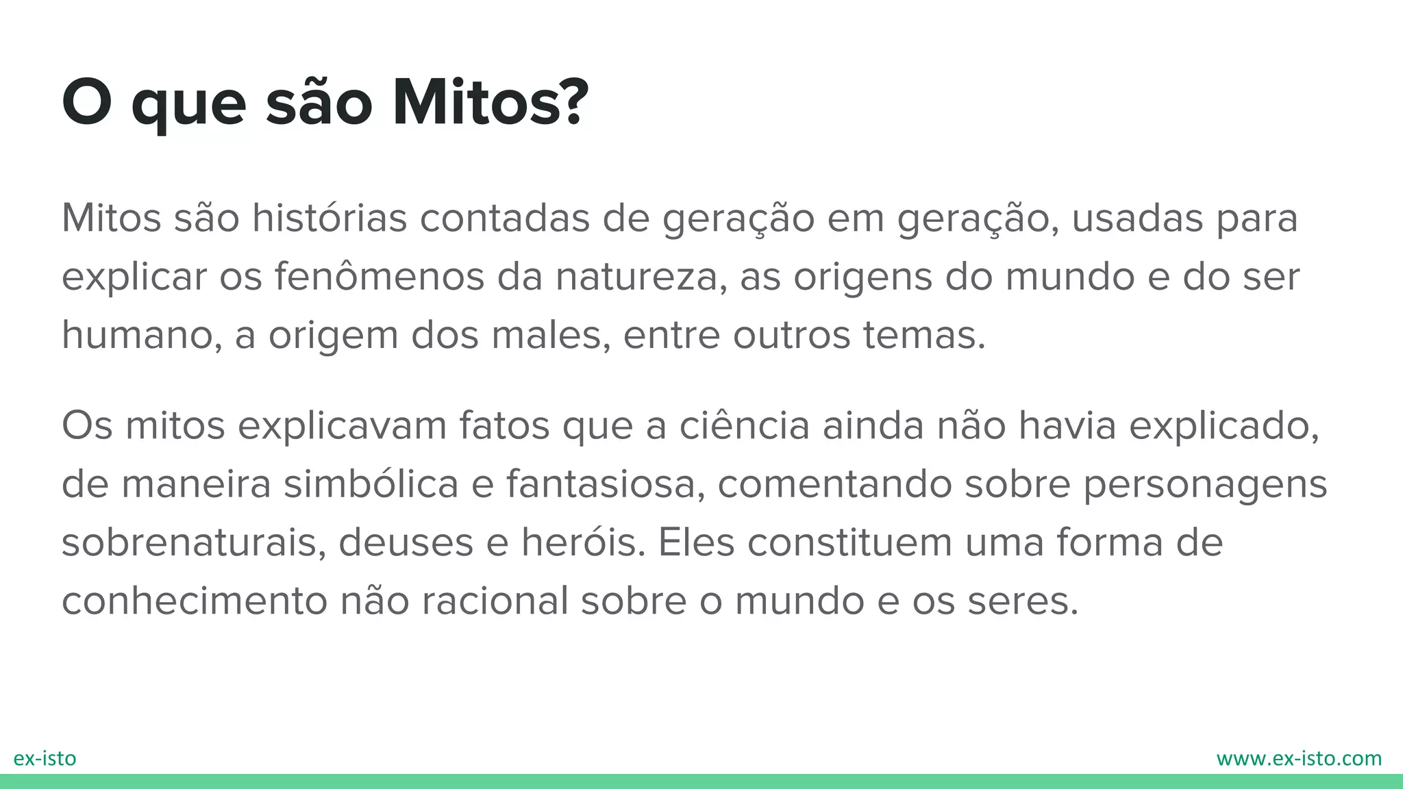 Mitologia e Filosofia - diferenças | PDF