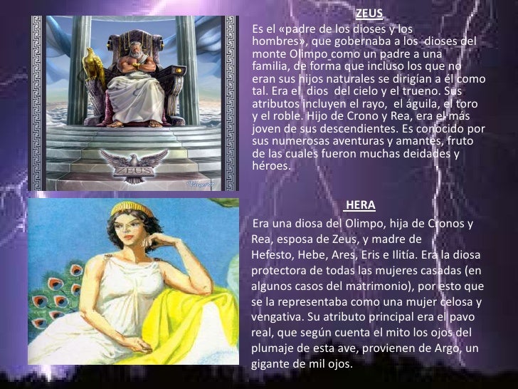ZEUS<br />Es el «padre de los dioses y los hombres», que gobernaba a los dioses del monte Olimpocomo un padre a una famil...