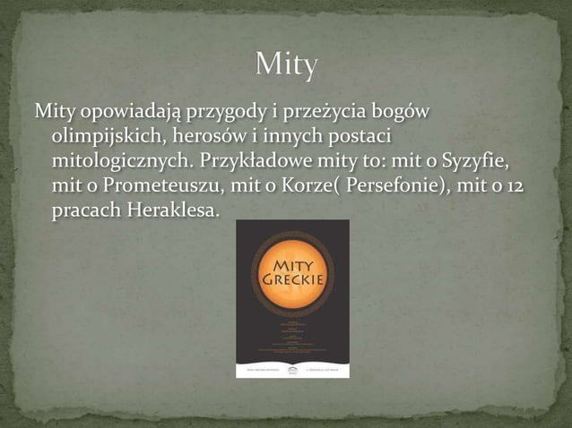 Mitologiczne krainy | PPT