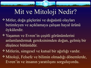 Mitoloji Ve Düşünce Ppt