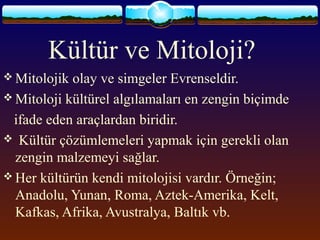 Mitoloji Ve Düşünce Ppt