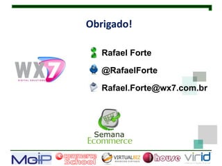 Obrigado!

   Rafael Forte

   @RafaelForte

   Rafael.Forte@wx7.com.br
 