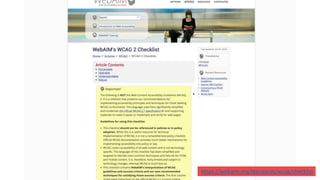 https://webaim.org/standards/wcag/checklist
 