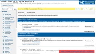 https://www.w3.org/WAI/WCAG21/quickref/
 