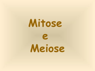 Mitose
e
Meiose
 