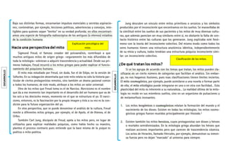 DESARROLLO
DESARROLLO
Explicación psicológica del
mito.
Clasificación de los mitos.