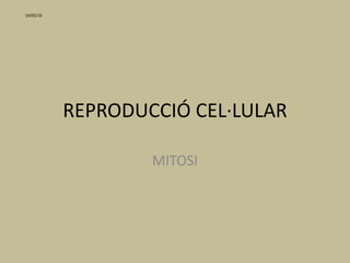 10/05/10




           REPRODUCCIÓ CEL·LULAR

                   MITOSI
 