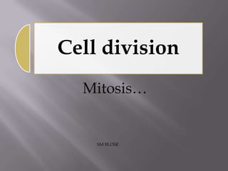 Cell division
  Mitosis…


    SM BLOSE
 