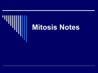 Mitosis Notes
 