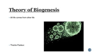  All life comes from other life
 Thanks Pasteur.
 