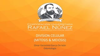DIVISION CELULAR
(MITOSIS & MEIOSIS)
Omar Geronimo Garcia De león
Odontología
 