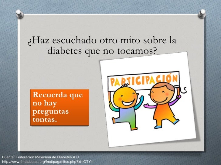 Mitos sobre la diabetes Mitos sobre la diabetes
