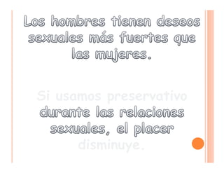 Mitos sobre sexualidad ppt