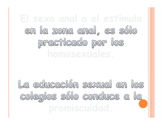 Mitos sobre sexualidad ppt