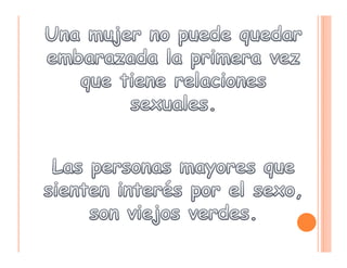 Mitos sobre sexualidad ppt