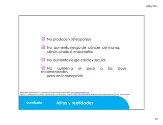 Mitos y realidades anticoncepcion