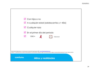 Mitos y realidades anticoncepcion