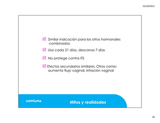 Mitos y realidades anticoncepcion