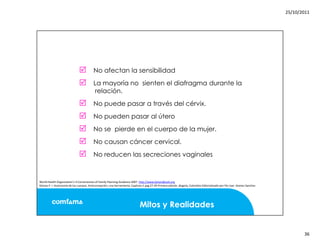 Mitos y realidades anticoncepcion