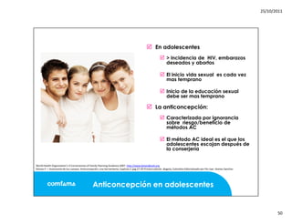 Mitos y realidades anticoncepcion