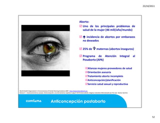 Mitos y realidades anticoncepcion