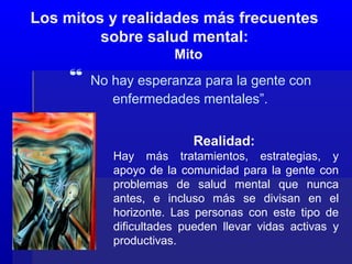 Mitos y realidades sobre salud mental | PPT